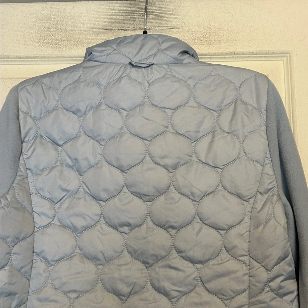 ZeroXposur Quilted Front Light Blue Jacket with Fleece Sleeves Size Large